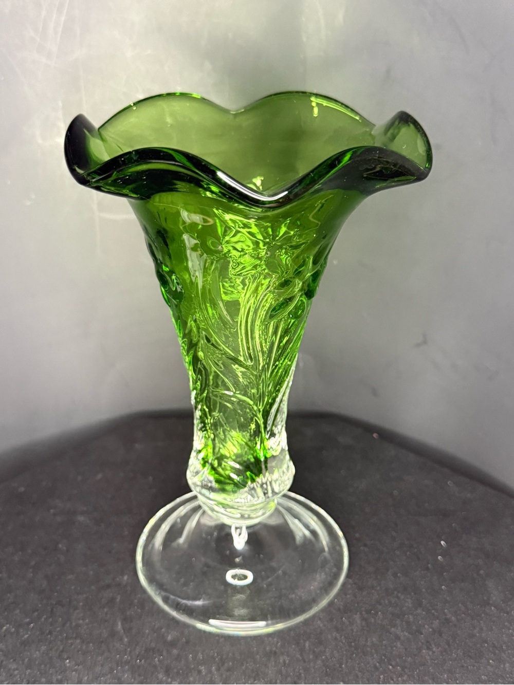 Vintage Green Glass vase